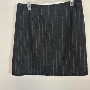 Hillard & Hanson Charcoal Pinstripe Pencil Skirt